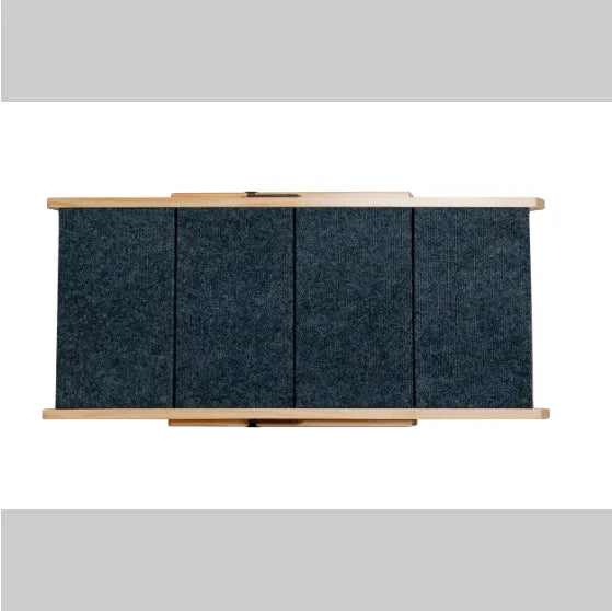 The unit shown from above in a flat carpeted ramp configuration